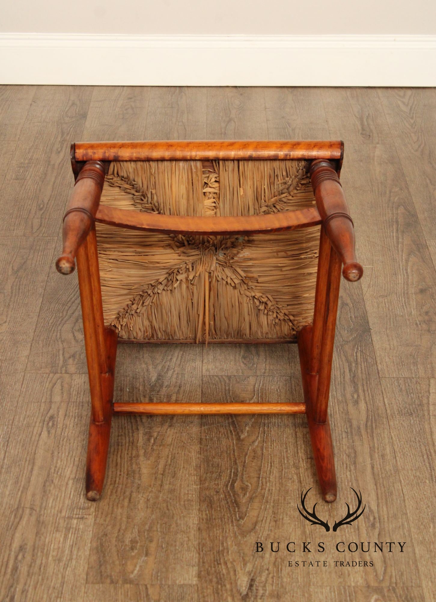 Antique American Tiger Maple Side Chair