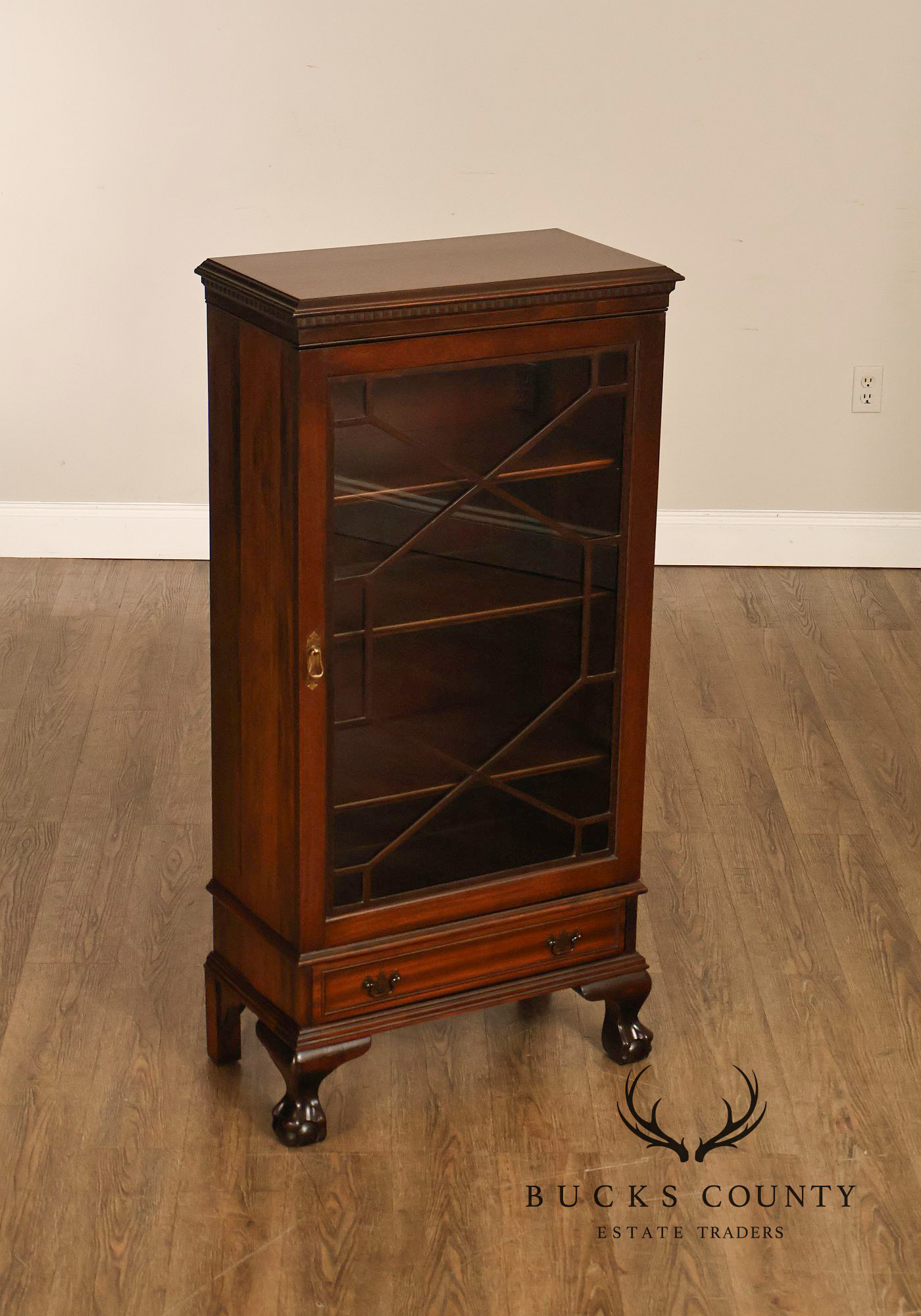 1940's Chippendale Style Mahogany Single Door By Wasmuth-Goodrich