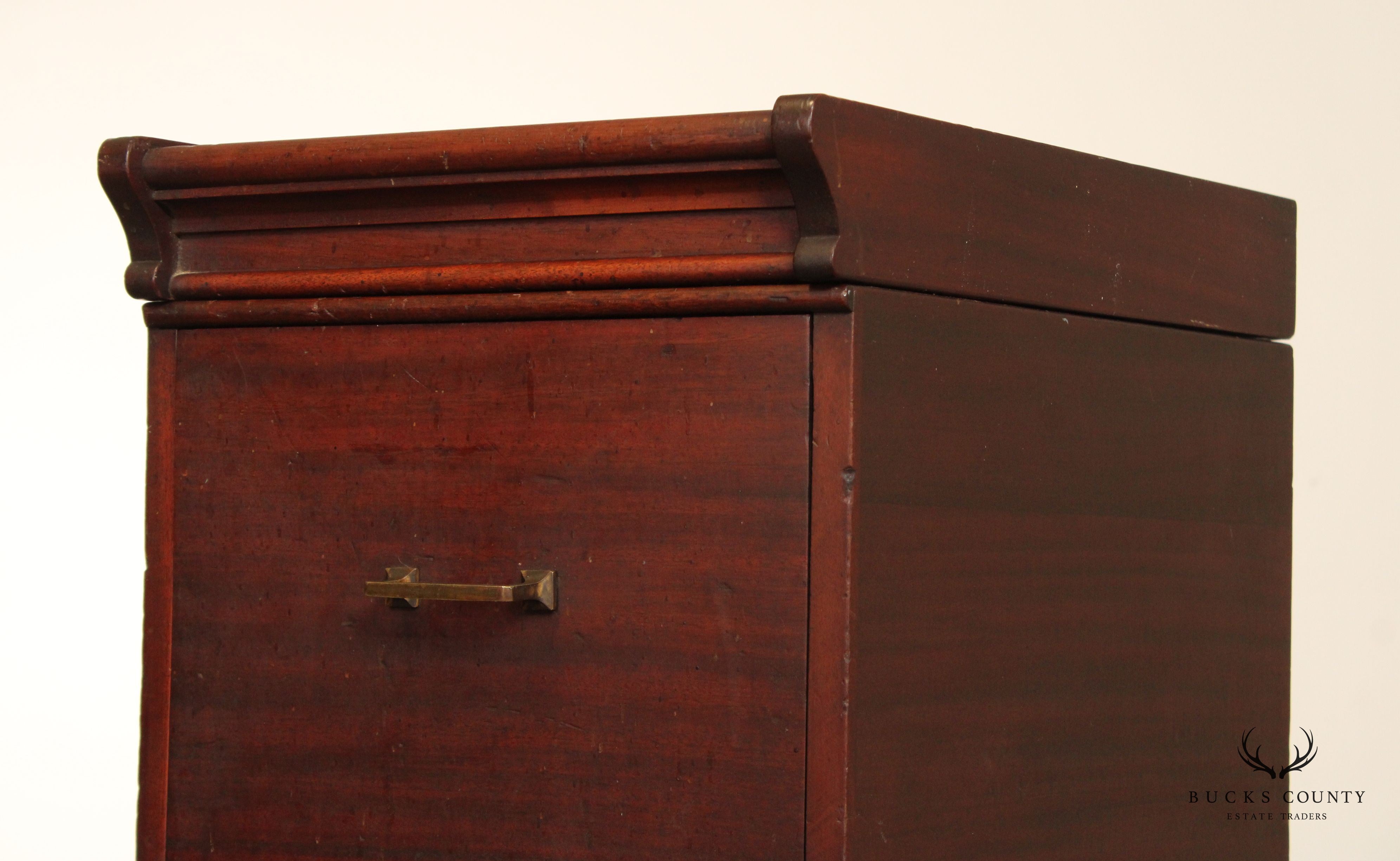 Antique Mahogany Stacking Office Cabinet