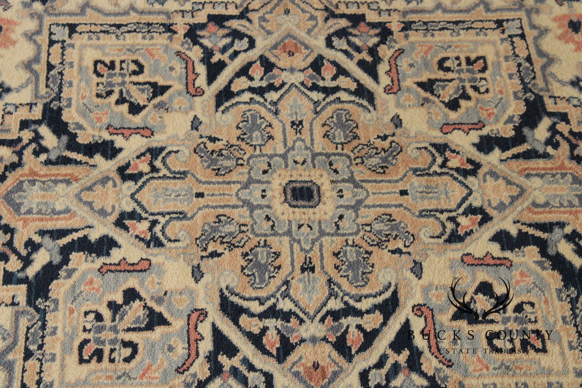 Karastan Blue Heriz Wool Area Rug 5.9 X 9