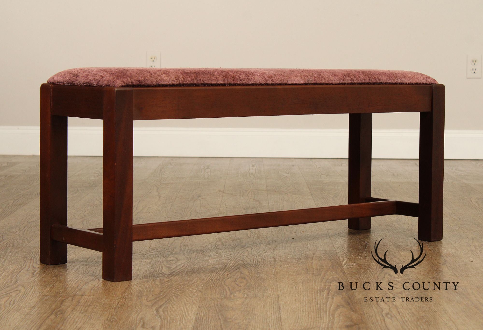 Chippendale Style Vintage Mahogany Window Bench