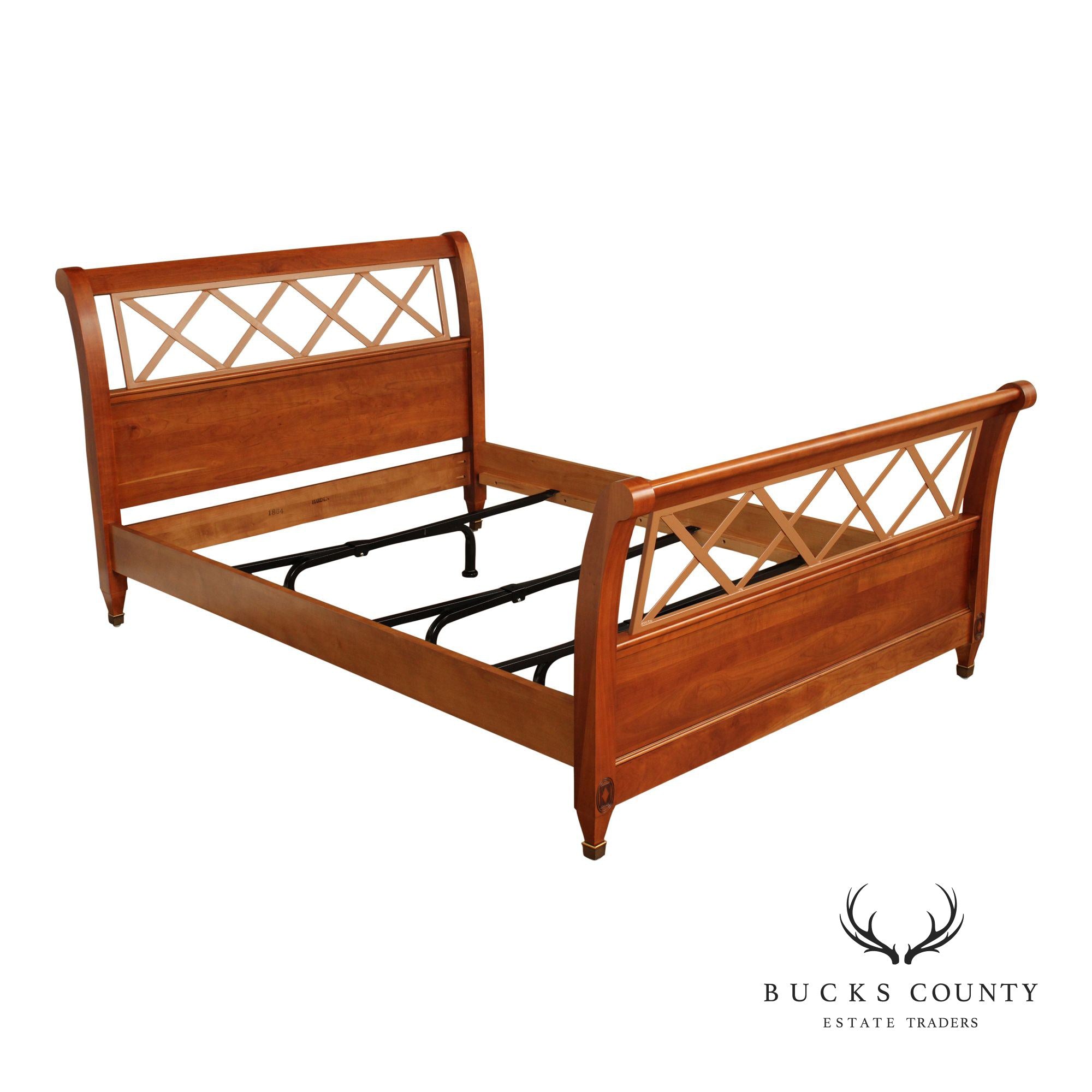 Harden Directoire Style Cherry Sleigh Queen Bed