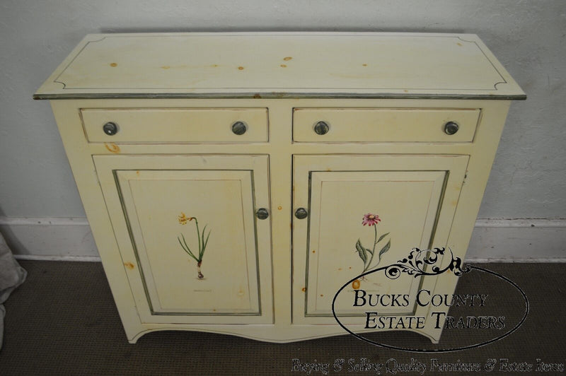American Heritage Hand Painted Country Style Cupboard or Cabinet