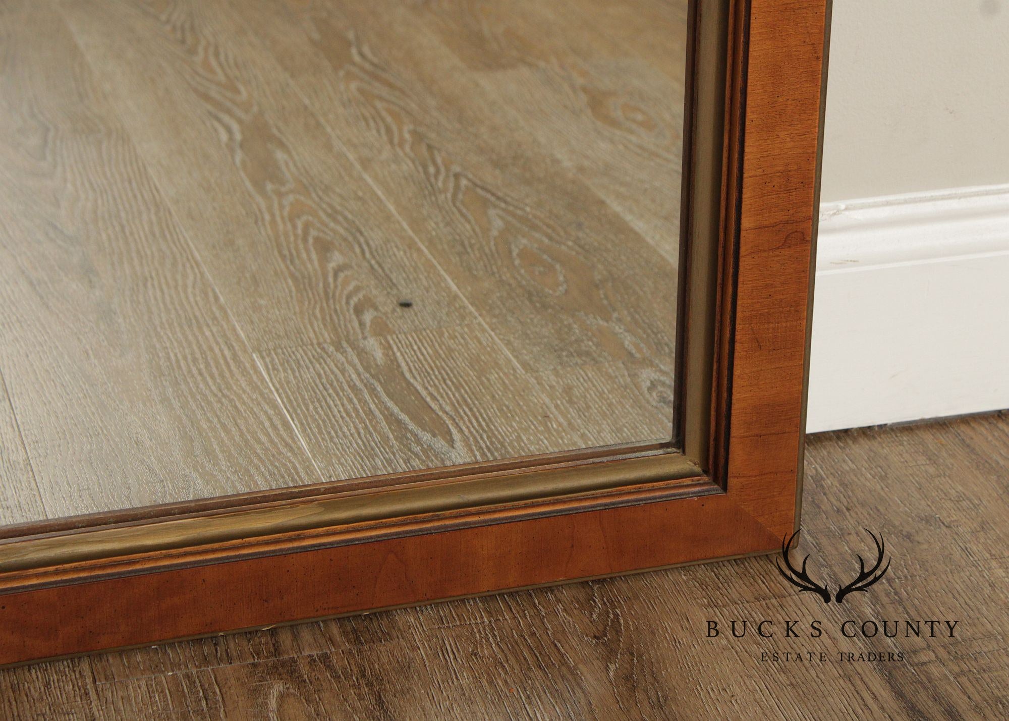 Neoclassical Style Paint Accented Wall  Mirror