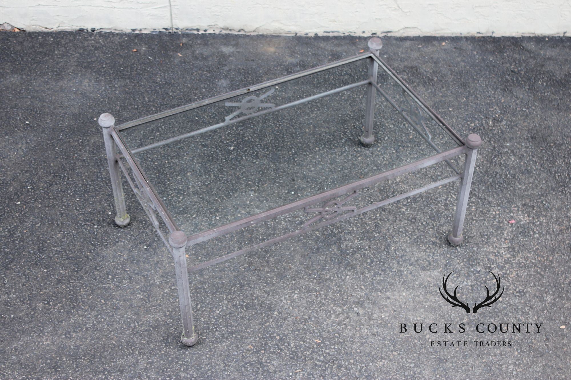 Woodard Delphi Cast Aluminum Glass Top Coffee Table