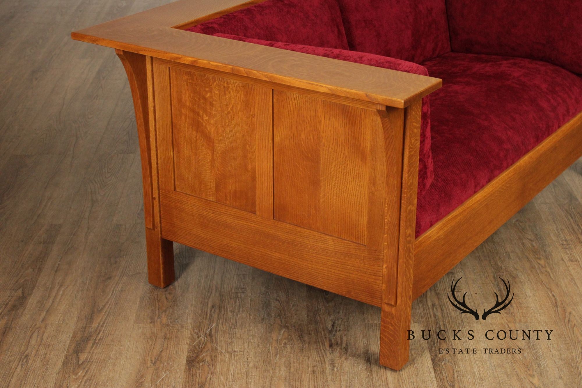 Stickley Mission Collection Oak Prairie Loveseat Sofa