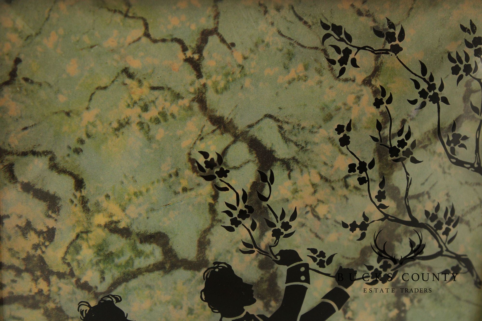 Vintage Pair of Reverse Painted Courtship Silhouettes