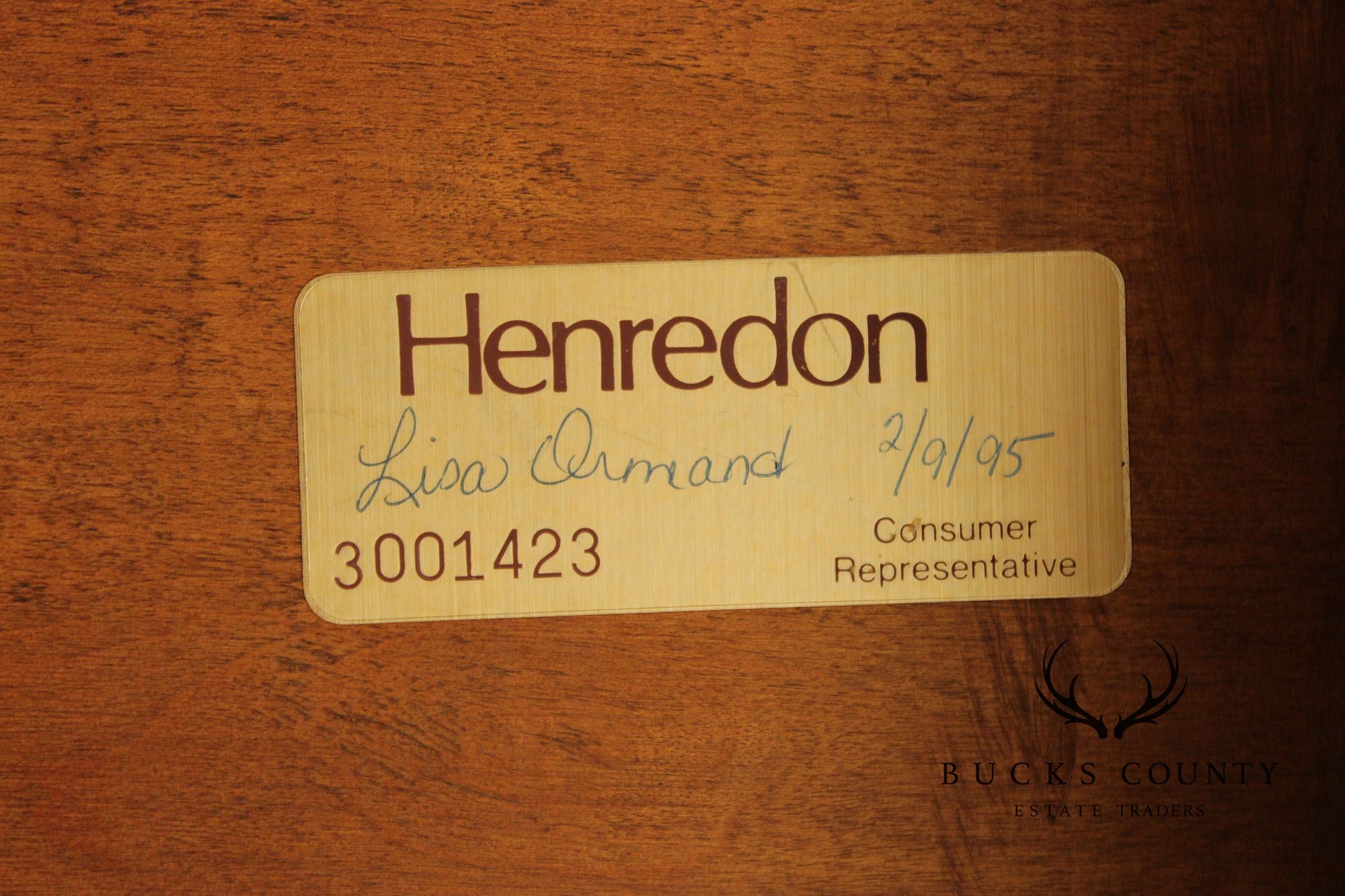 Henredon Georgian Style Double Pedestal Banded Mahogany Dining Table