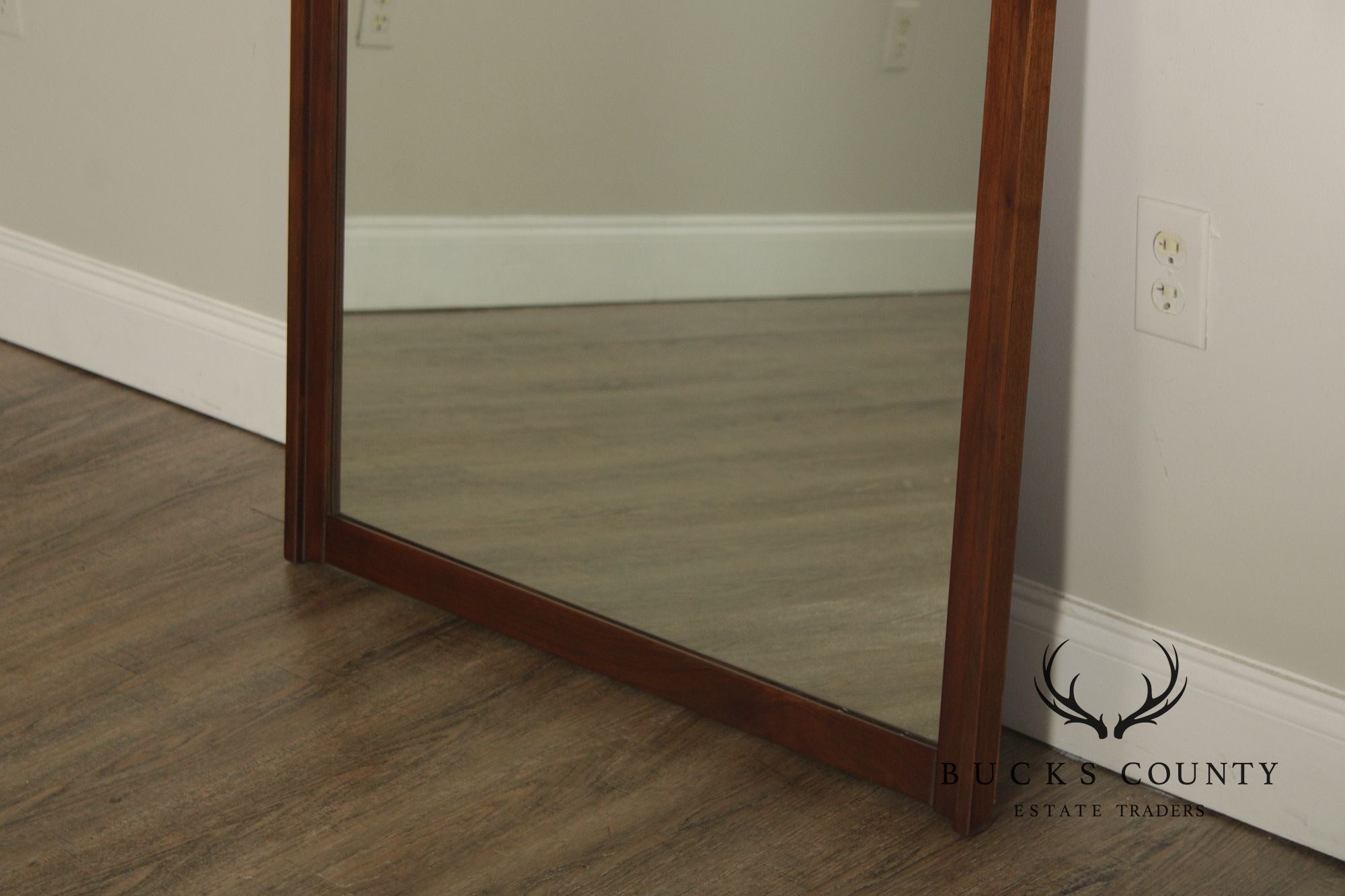 Mid Century Modern Brutalist Burl And Walnut Mirror