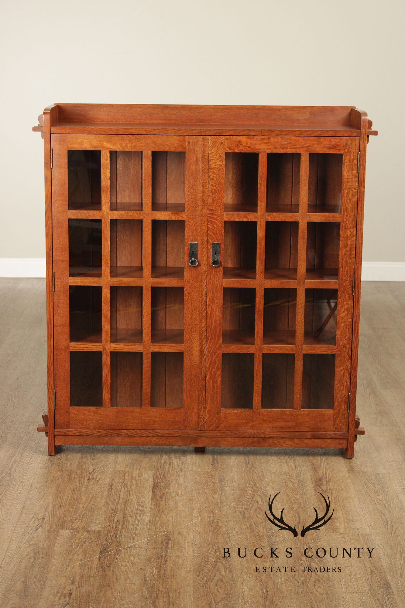 Stickley Mission Collection Oak Two Door Bookcase