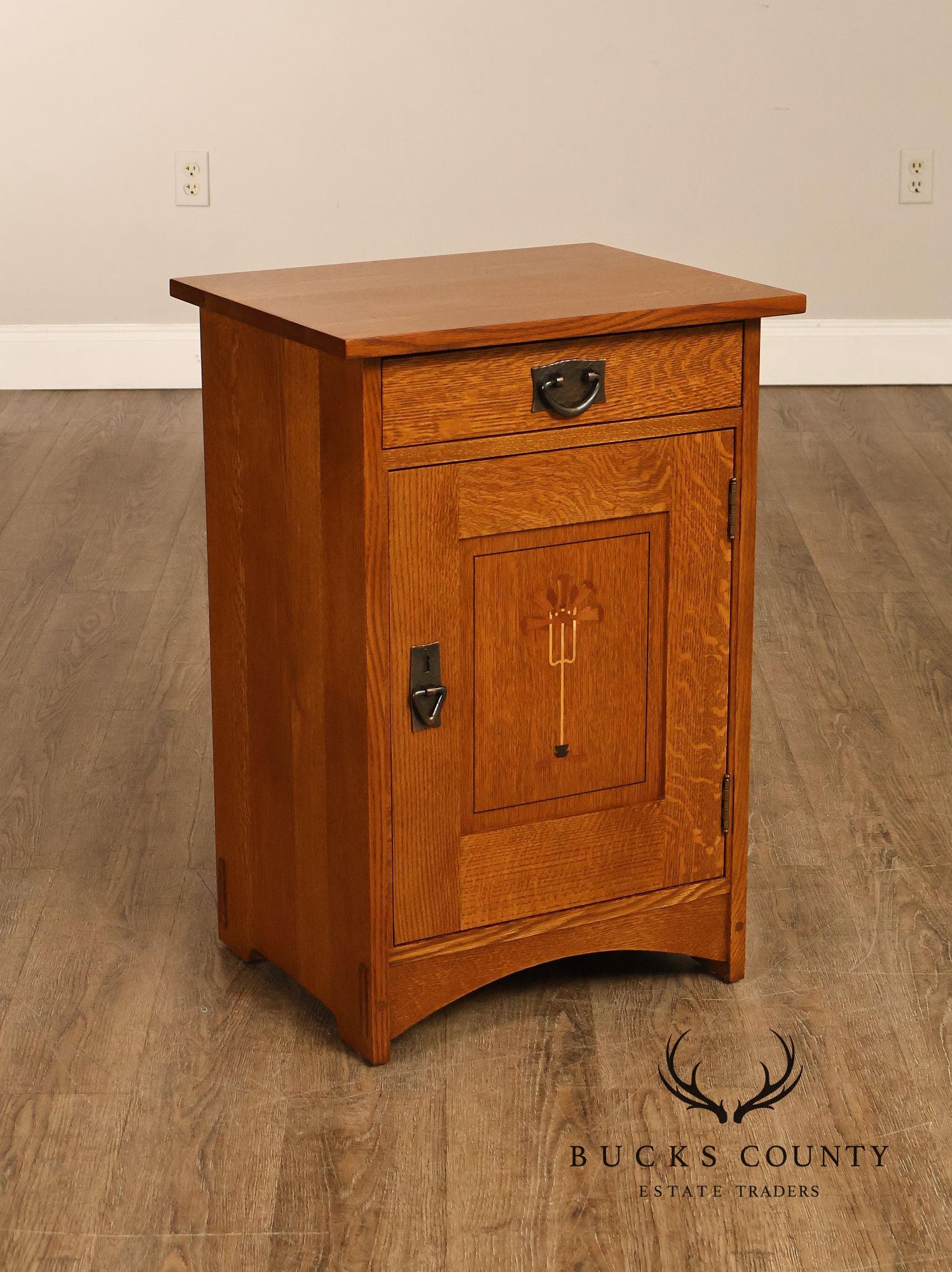 Stickley Mission Oak Harvey Ellis Inlaid Nightstand
