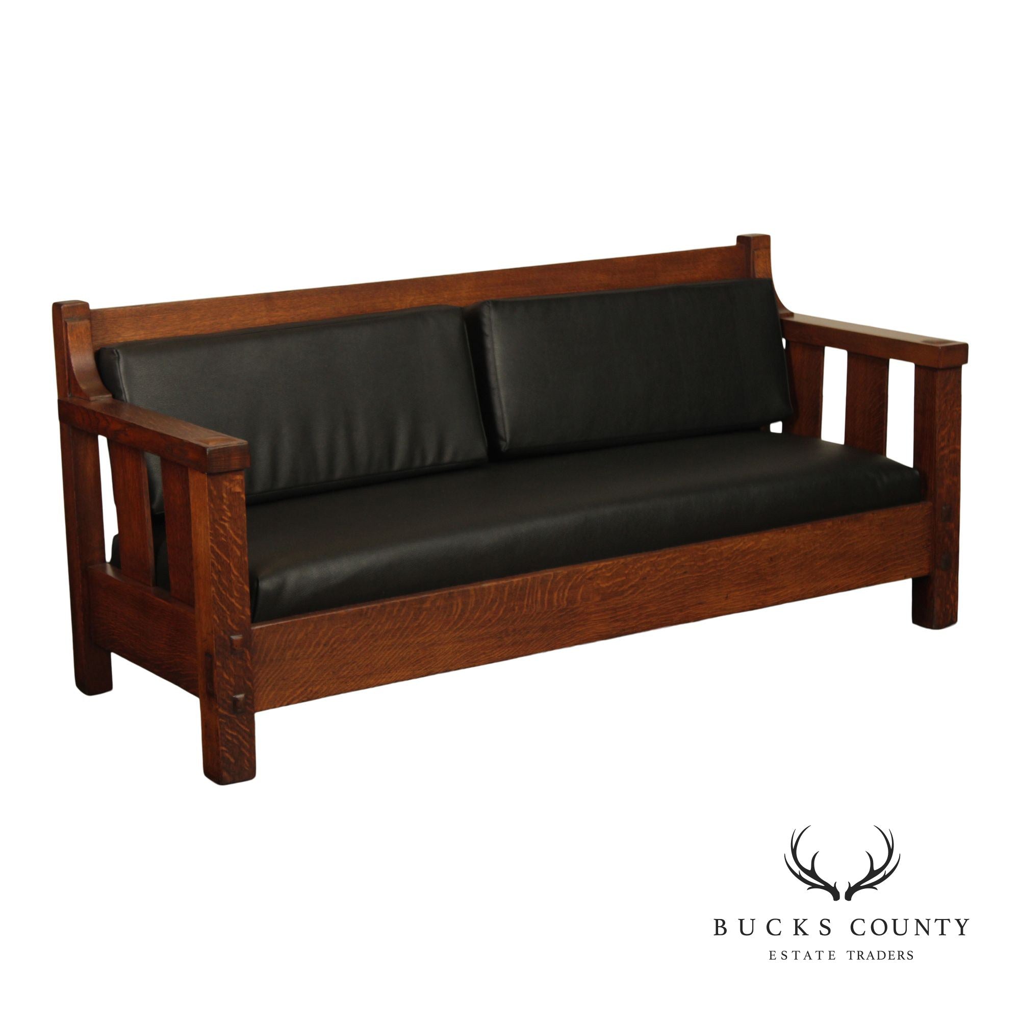 Lifetime Furniture Antique Mission Oak Sofa Settle