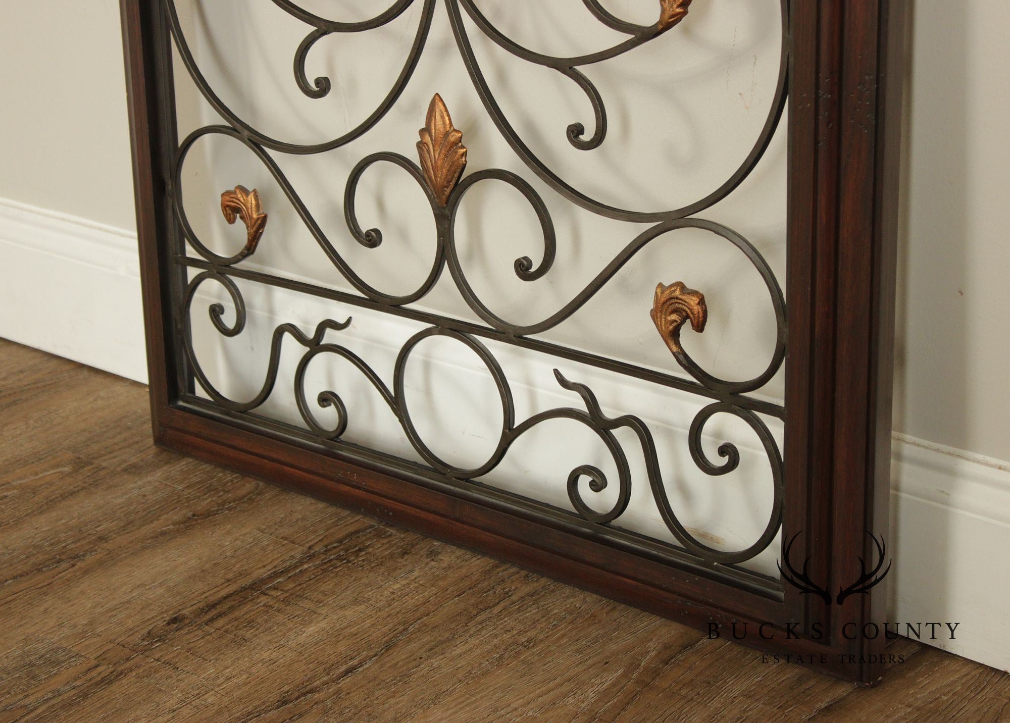 Spanish Baroque Style Partial Gilt Wrought Iron Wall Decor