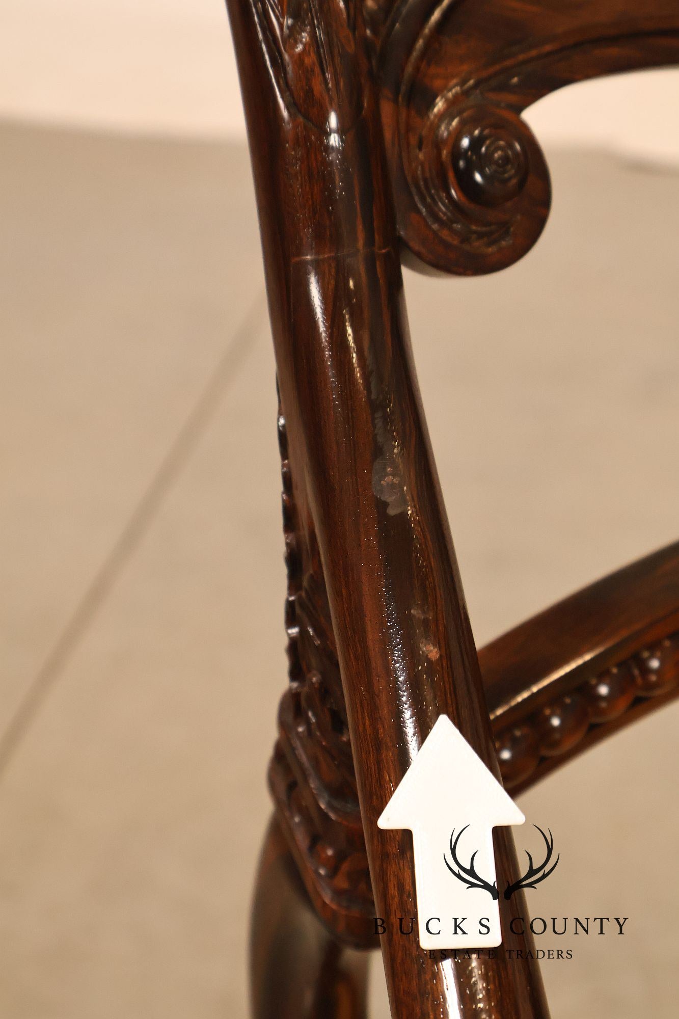 Smith & Watson Pair of Carved Mahogany Armchairs