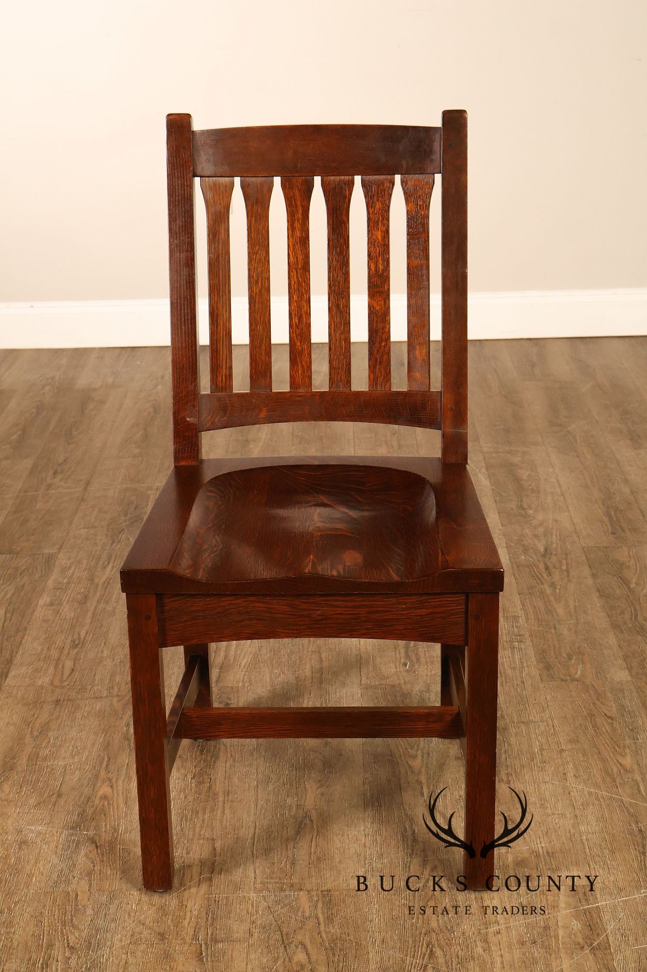 Stickley Mission Collection Set of Six Cottage Oak Dining Chairs