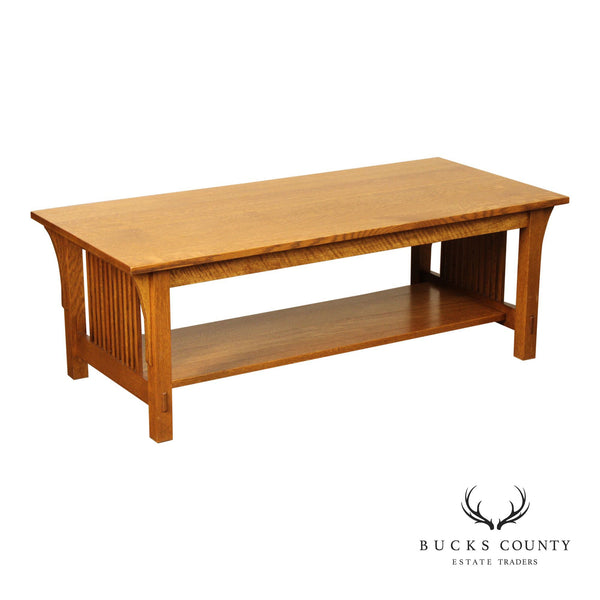 Stickley Mission Collection Oak Spindle Cocktail Table