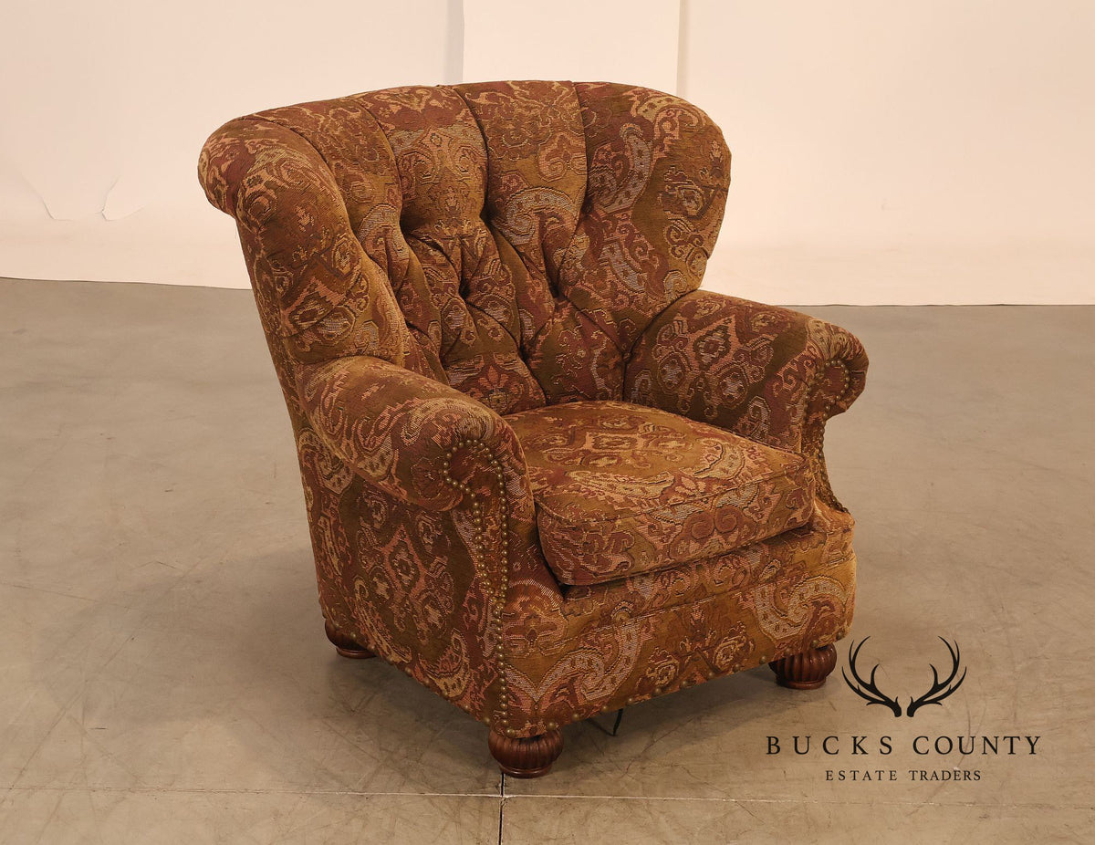 Lillian August Collection Oversized Paisley Upholstered Armchair