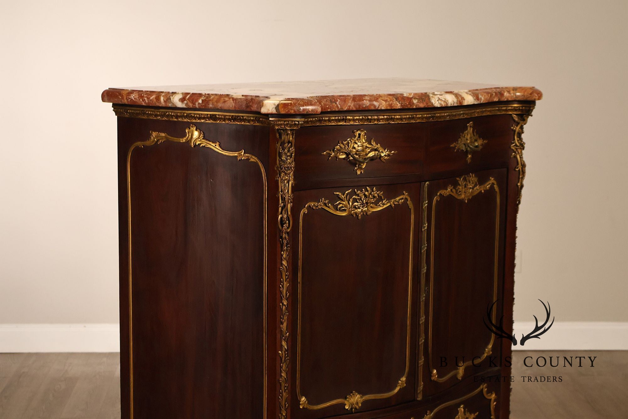 Early 20th Century Bronze Mounted Louis XV Style Chest of Drawers