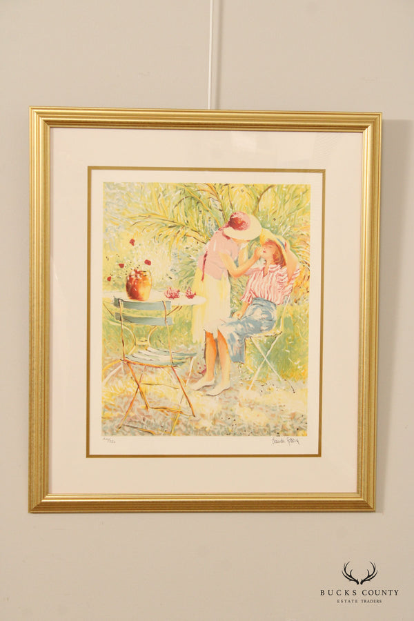 Claude Fossoux 'Mother and Child' Framed Lithograph Print