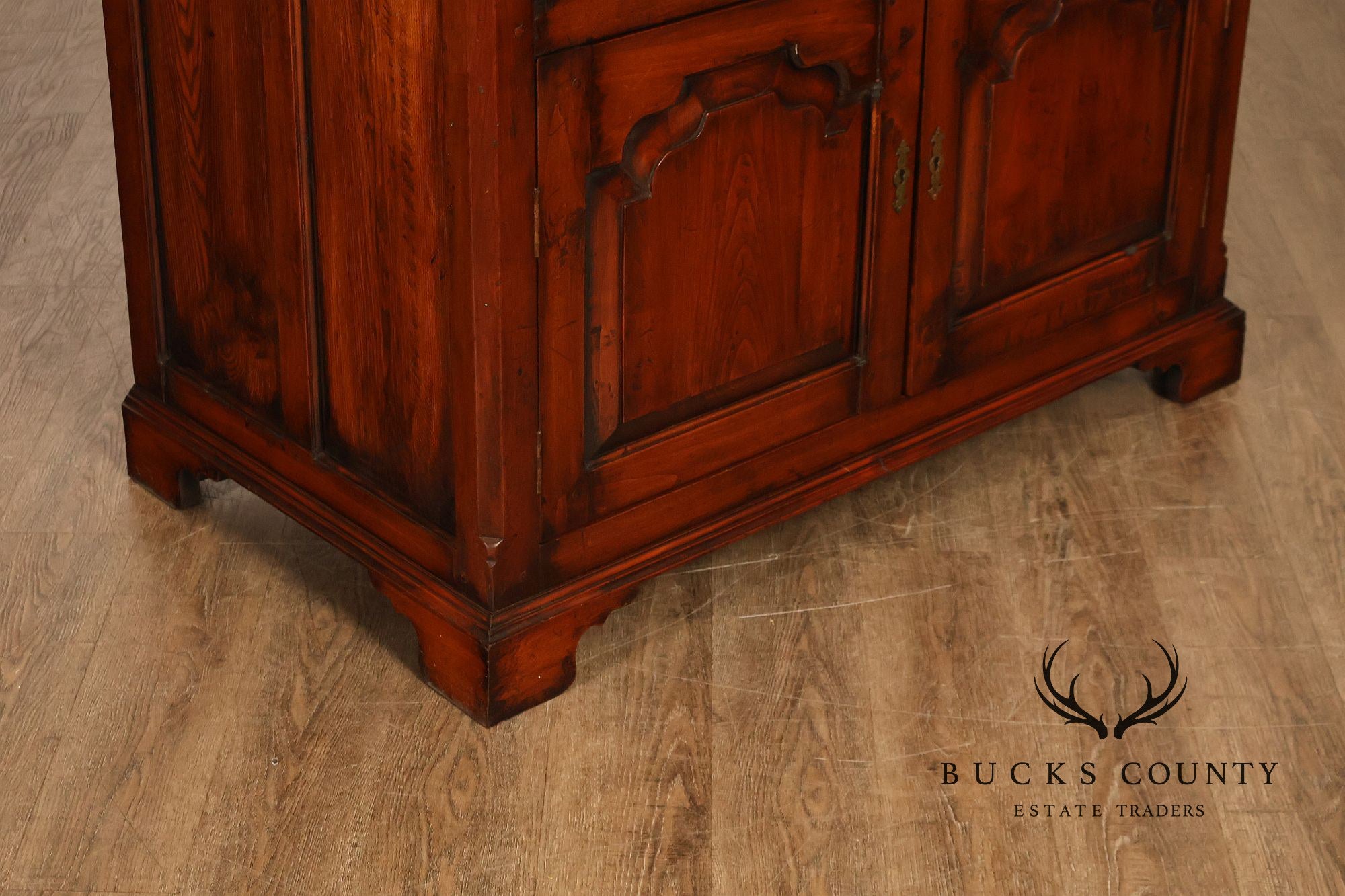 English Reproduction Georgian Style Linen Press Cabinet