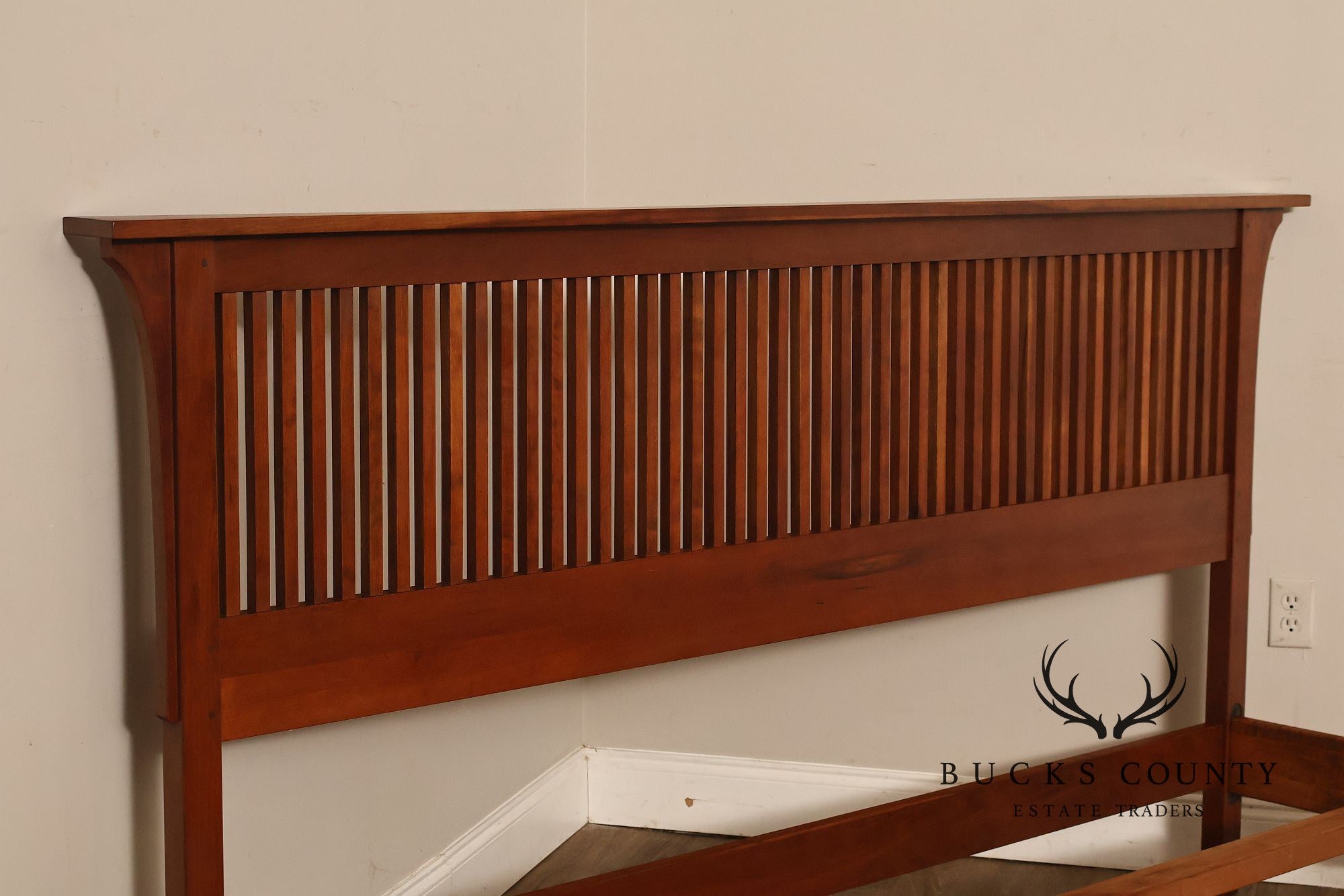 Stickley Mission Collection King Size Cherry Spindle Bed