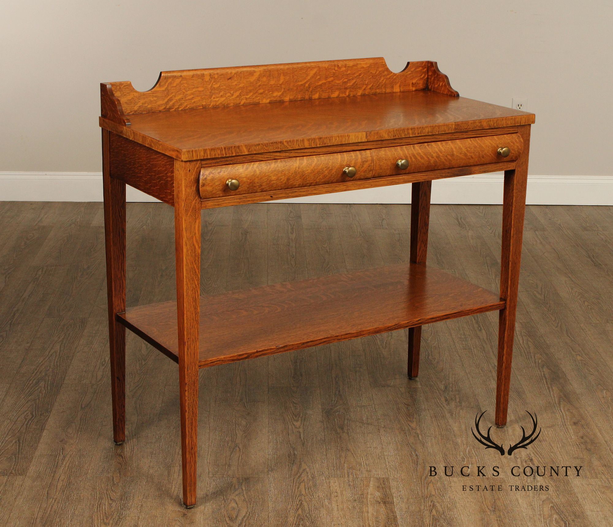 Antique Oak Two Tier Server Sideboard