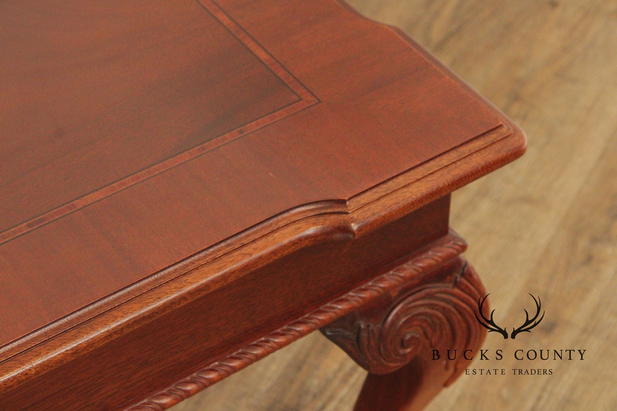 Ethan Allen '18th Century Mahogany' Ball and Claw Foot Coffee Table