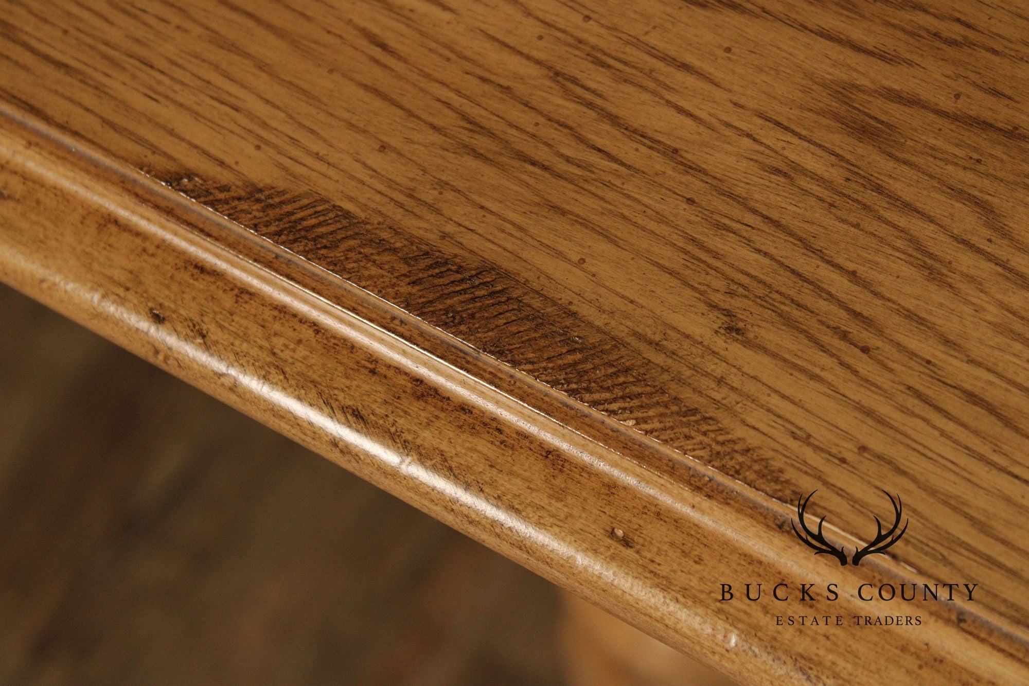 Bernhardt Spanish Revival Style Oak Extension Dining Table