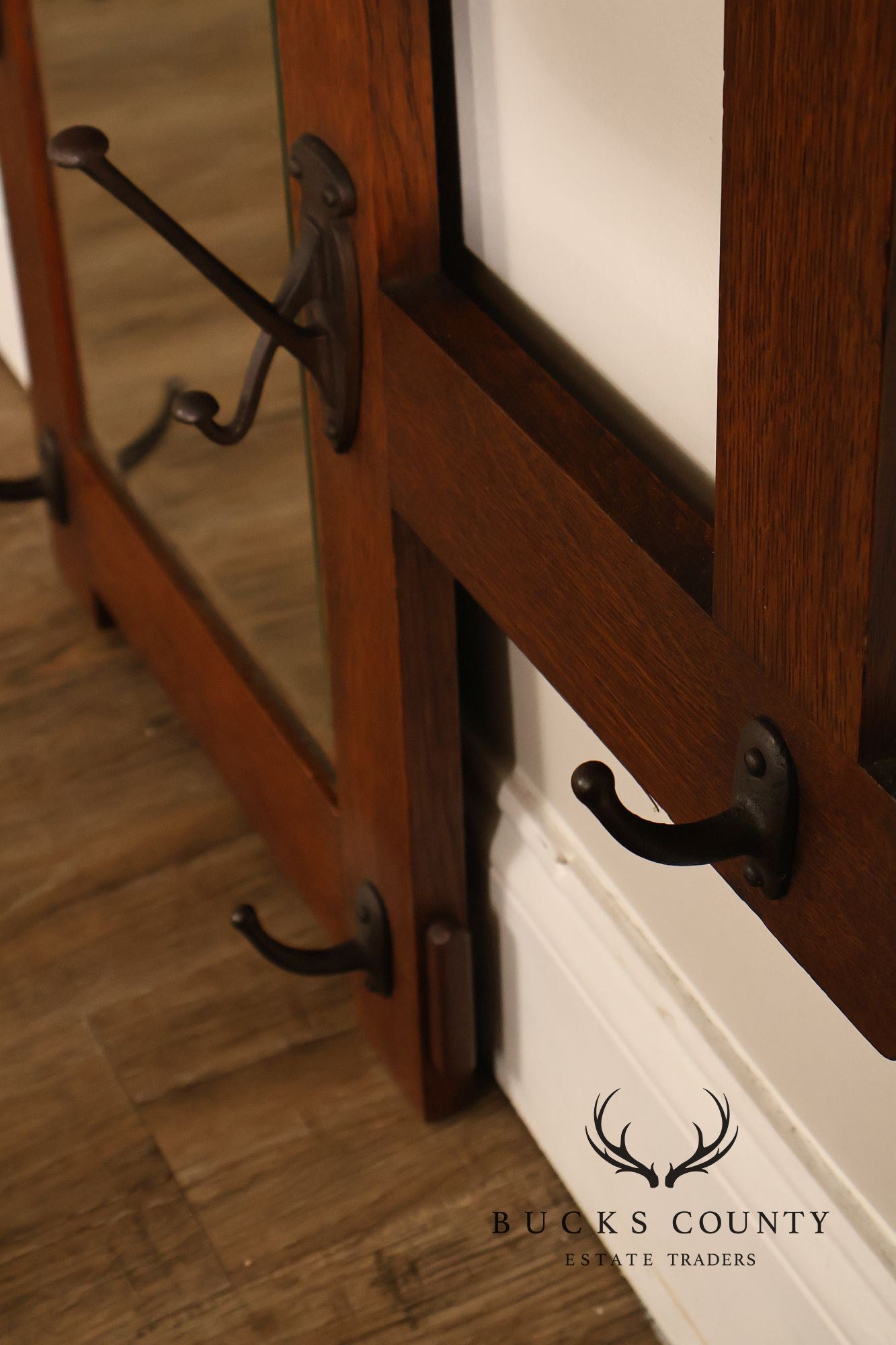 Stickley Brothers Hall Mirror Mission Style Old Coat Rack