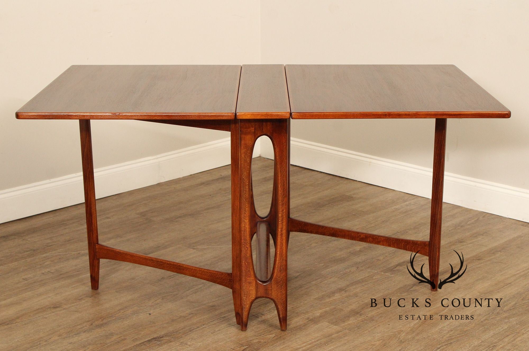 Kleppe Møbelfabrik Danish Modern Walnut Drop Leaf Table