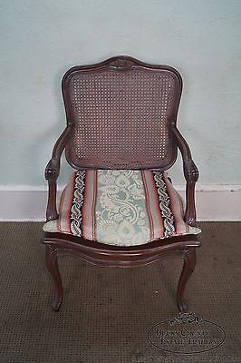 Quality French Louis XV Style Cane Back Arm Chair