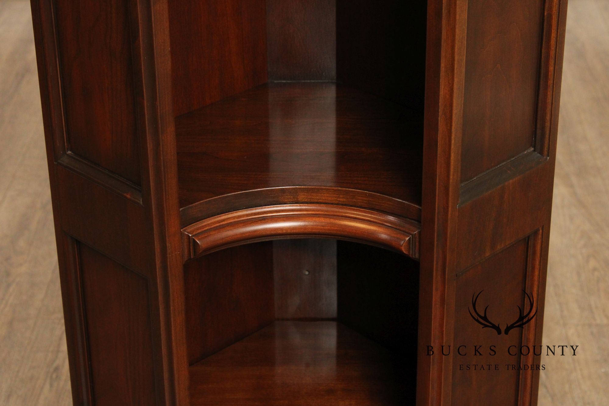 Harden Traditional Pair of Cherry Corner Bookcases