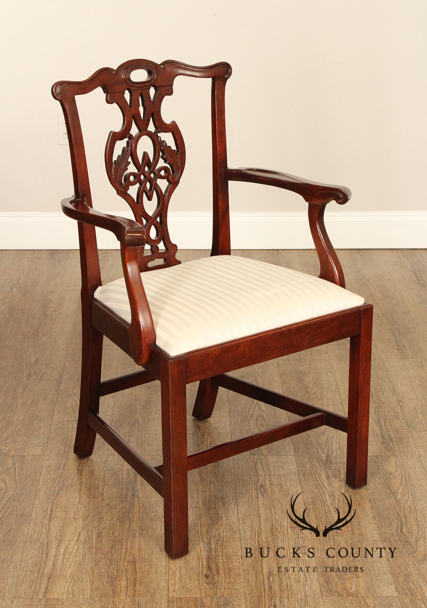 Baker Furniture  Chippendale Style Set of Six Mahogany Dining Chairs