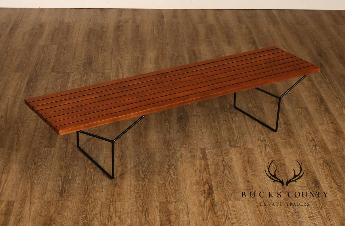 Knoll Mid Century Modern 'Bertoia' Teak Bench