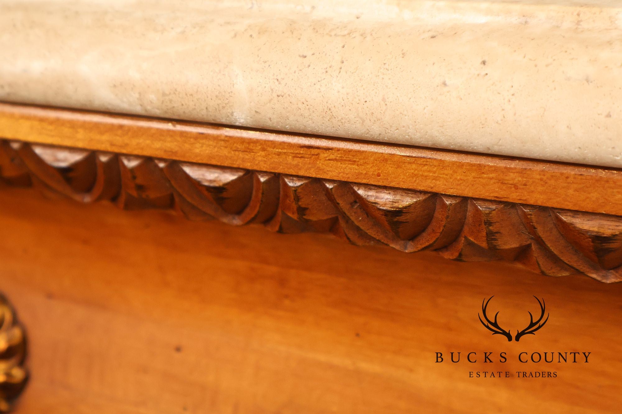 Century Furniture Baroque Style Marble Top Bombe Chest Of Drawersd