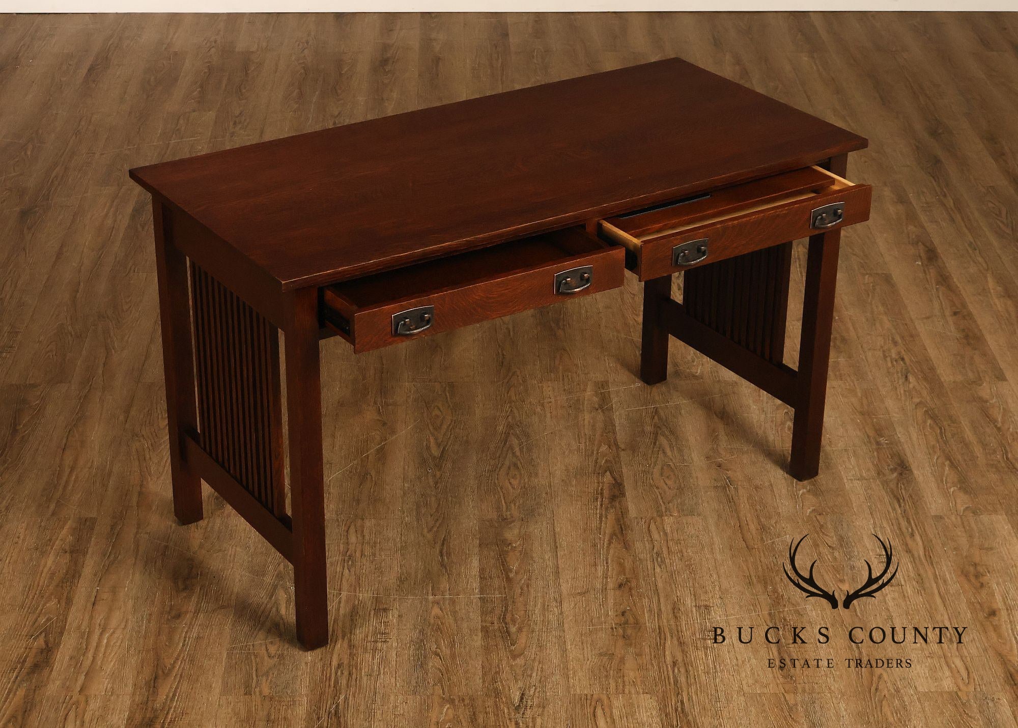 Stickley Mission Collection Oak Spindle Library Desk