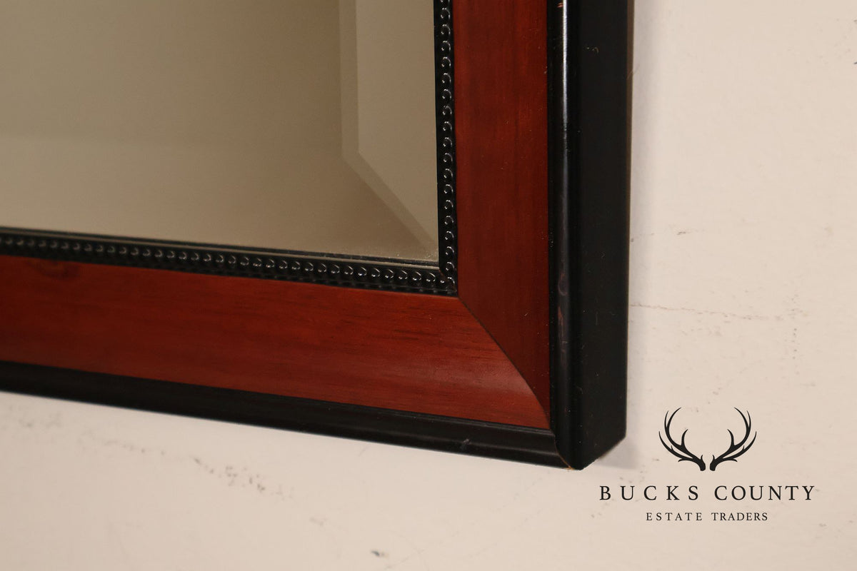 Traditional Mahogany Finish Beveled Wall Mirror