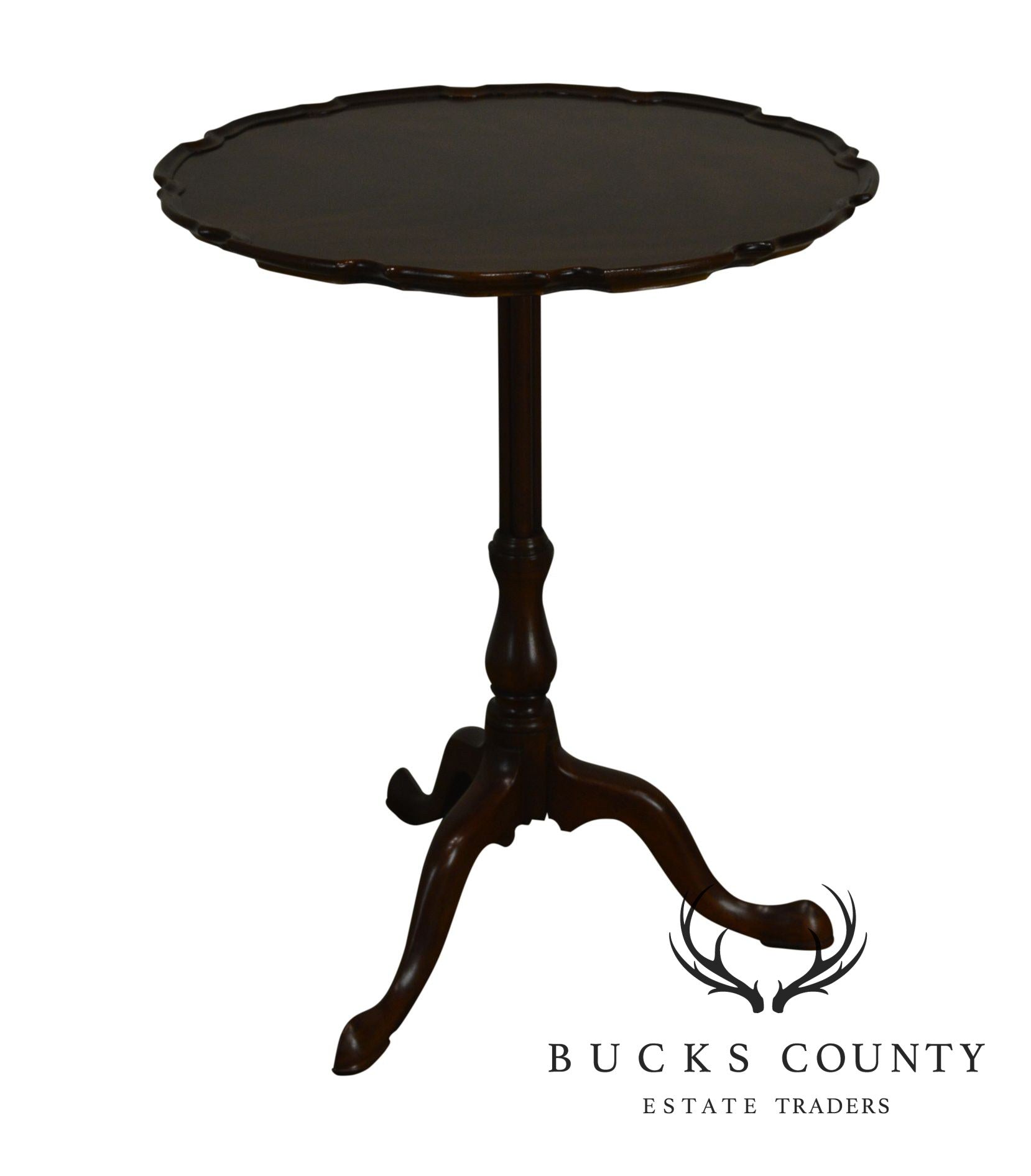 Queen Anne Style Mahogany Pie Crust Tilt Top Table