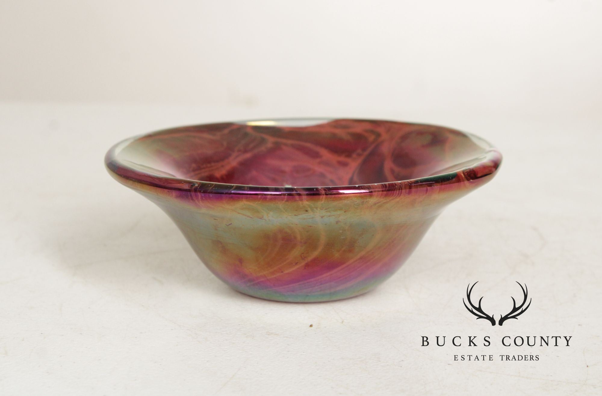 Robert Barber Iridescent Blown Glass Bowl