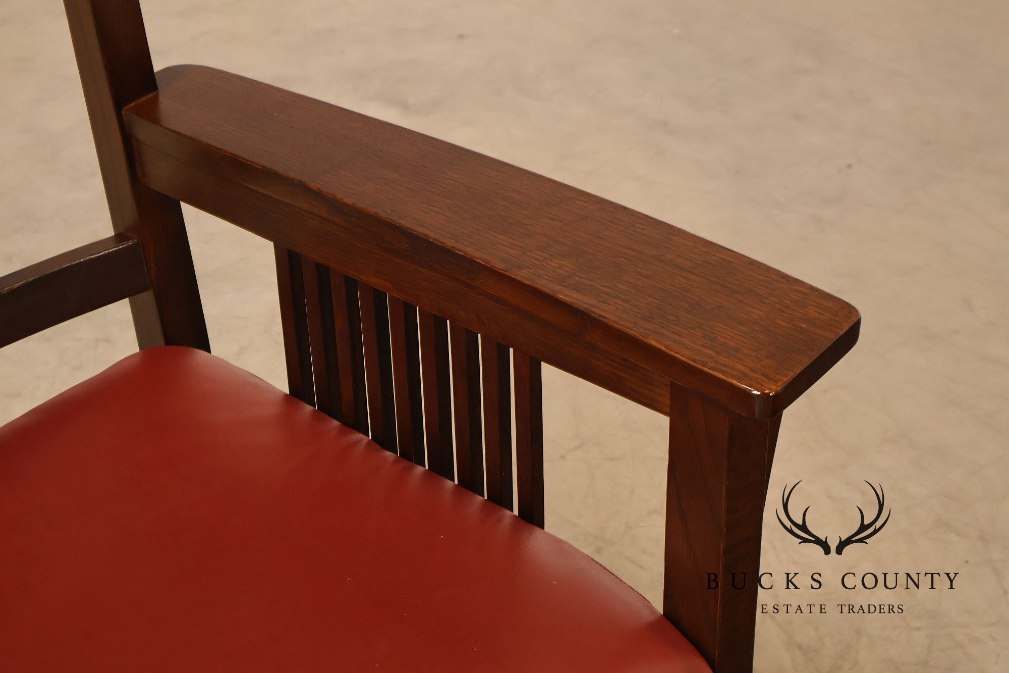 Stickley Mission Collection Set Of Four Oak High Back Spindle Dining Chairs