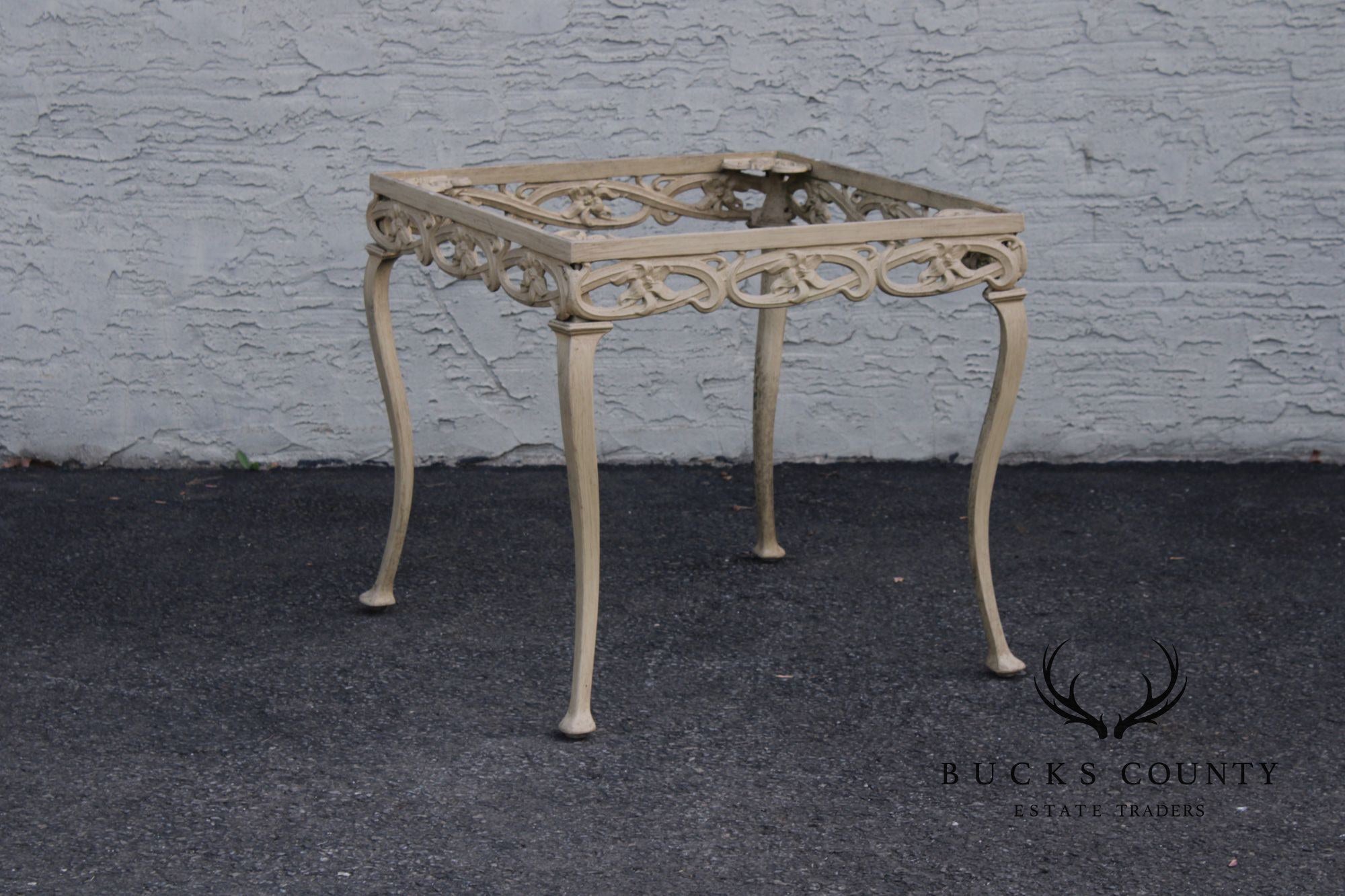 BROWN JORDAN CAST ALUMINUM 'DAY LILY' OUTDOOR PATIO SIDE TABLE