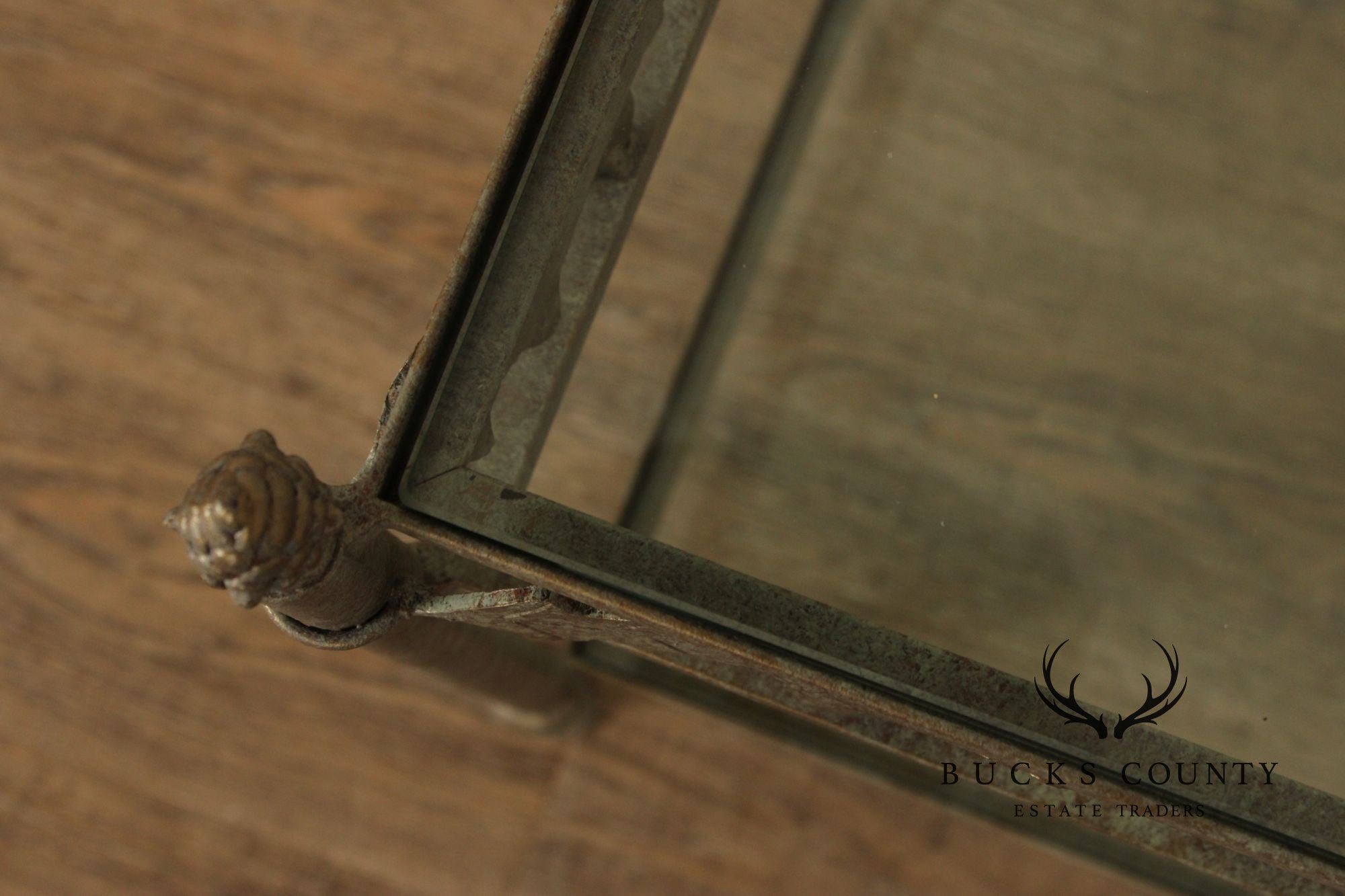 Vintage Iron Two-Tier Glass Stand