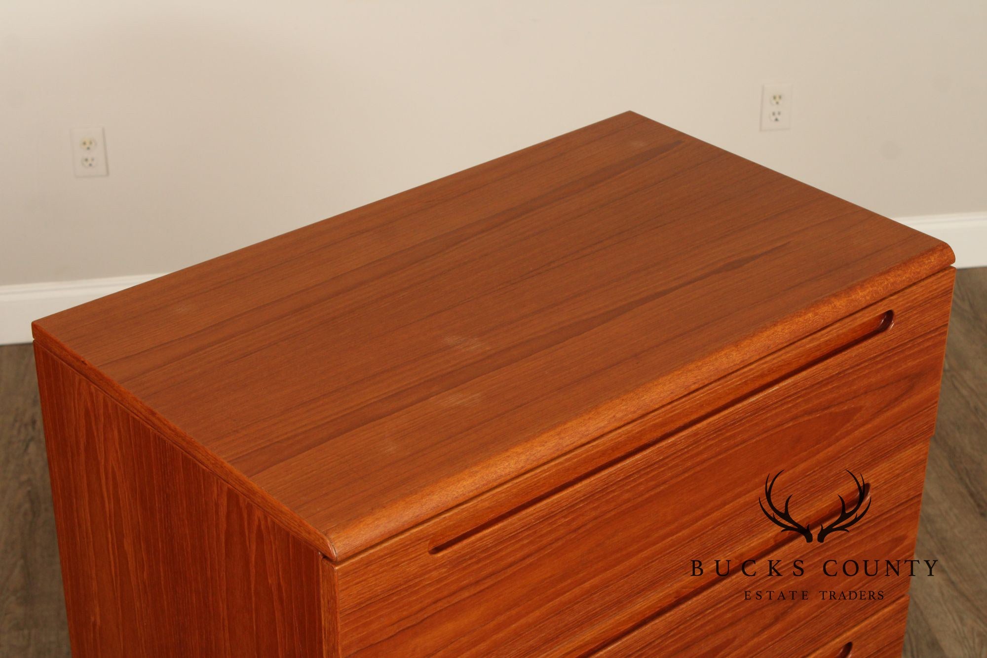 Danish Modern Teak Tall Chest of Drawers