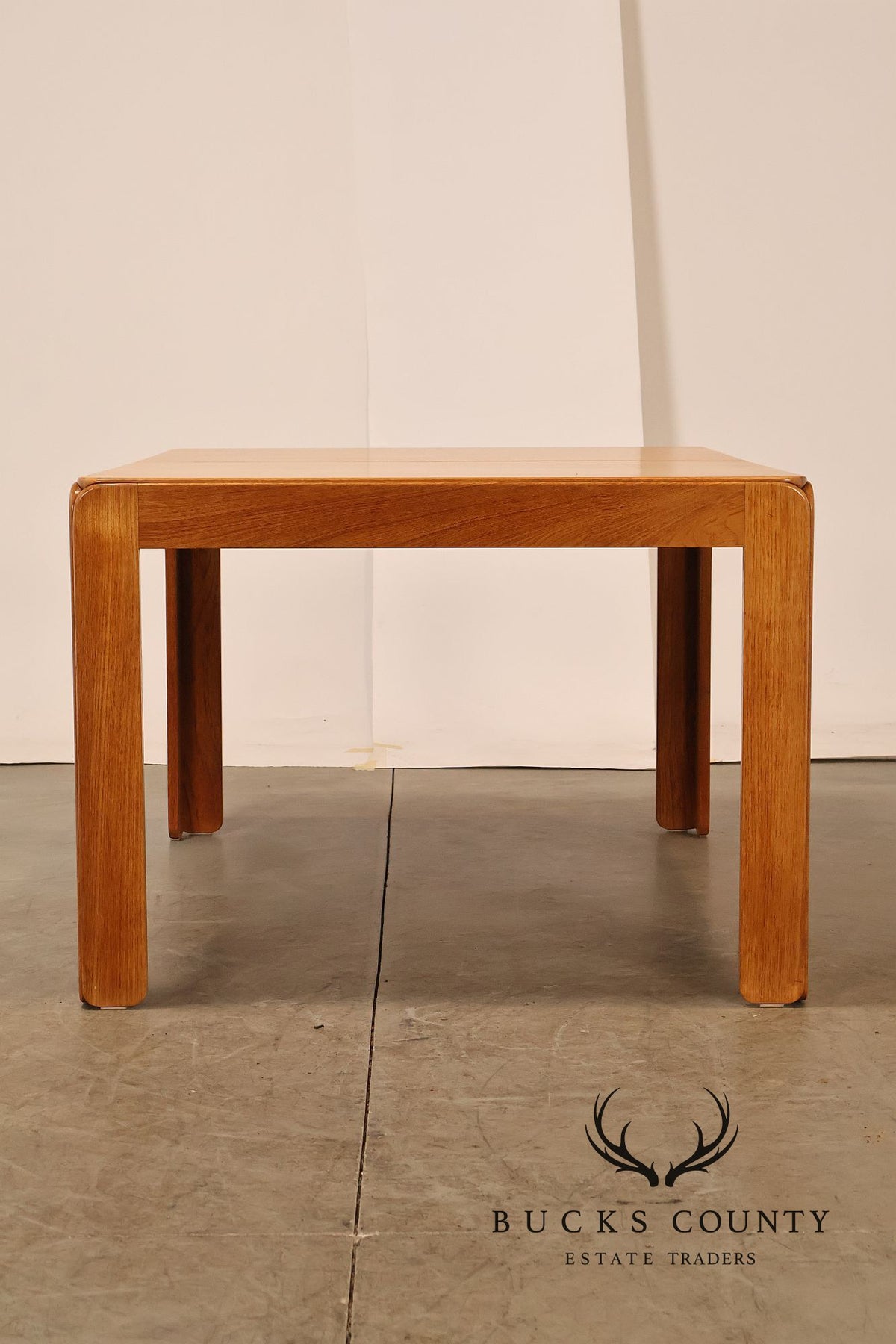 N. Eilersen A/S Danish Modern Teak Extension Dining Table With Two Leaves