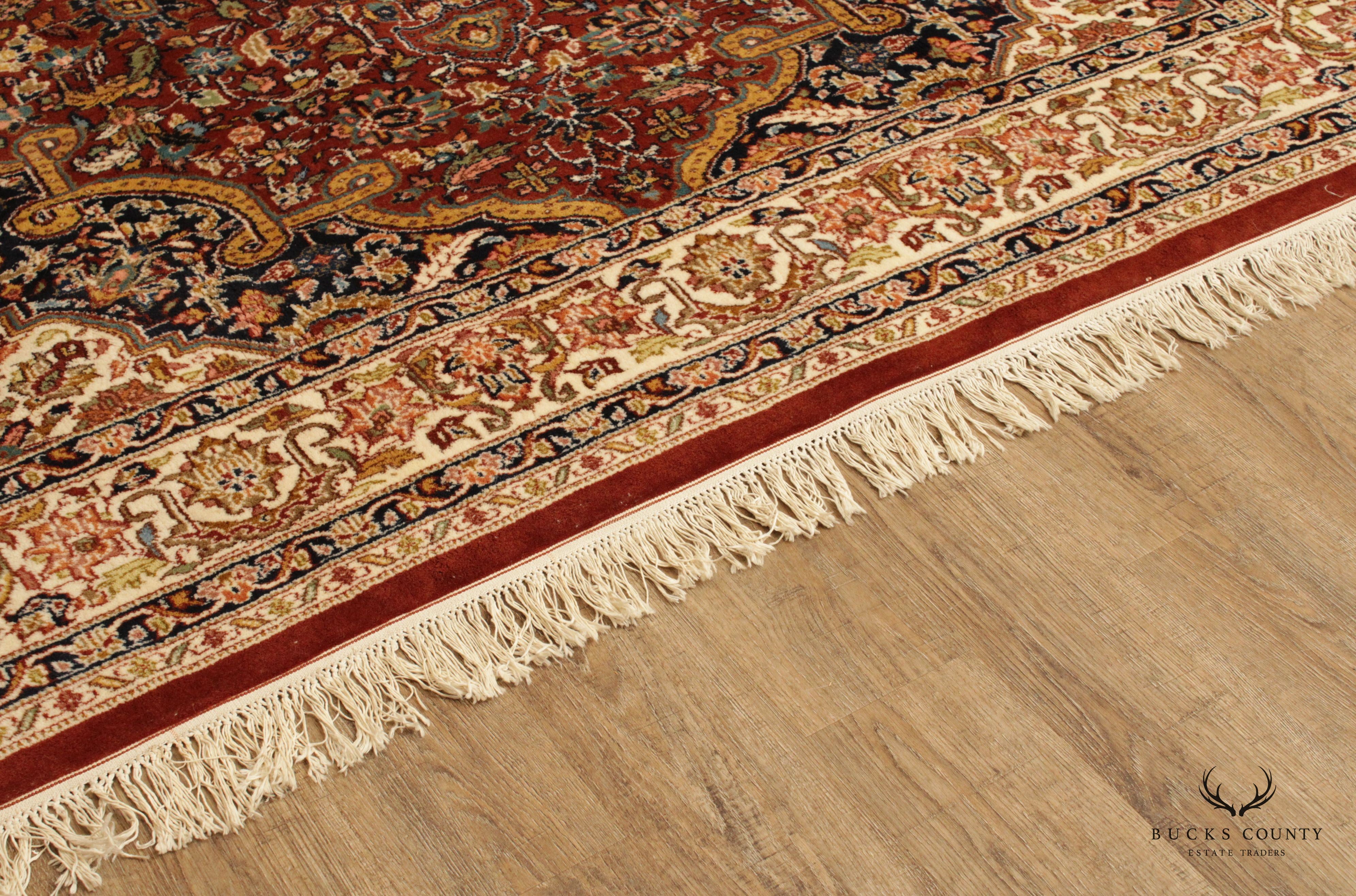 Persian Isfahan Wool Area Rug, 9' x 6'