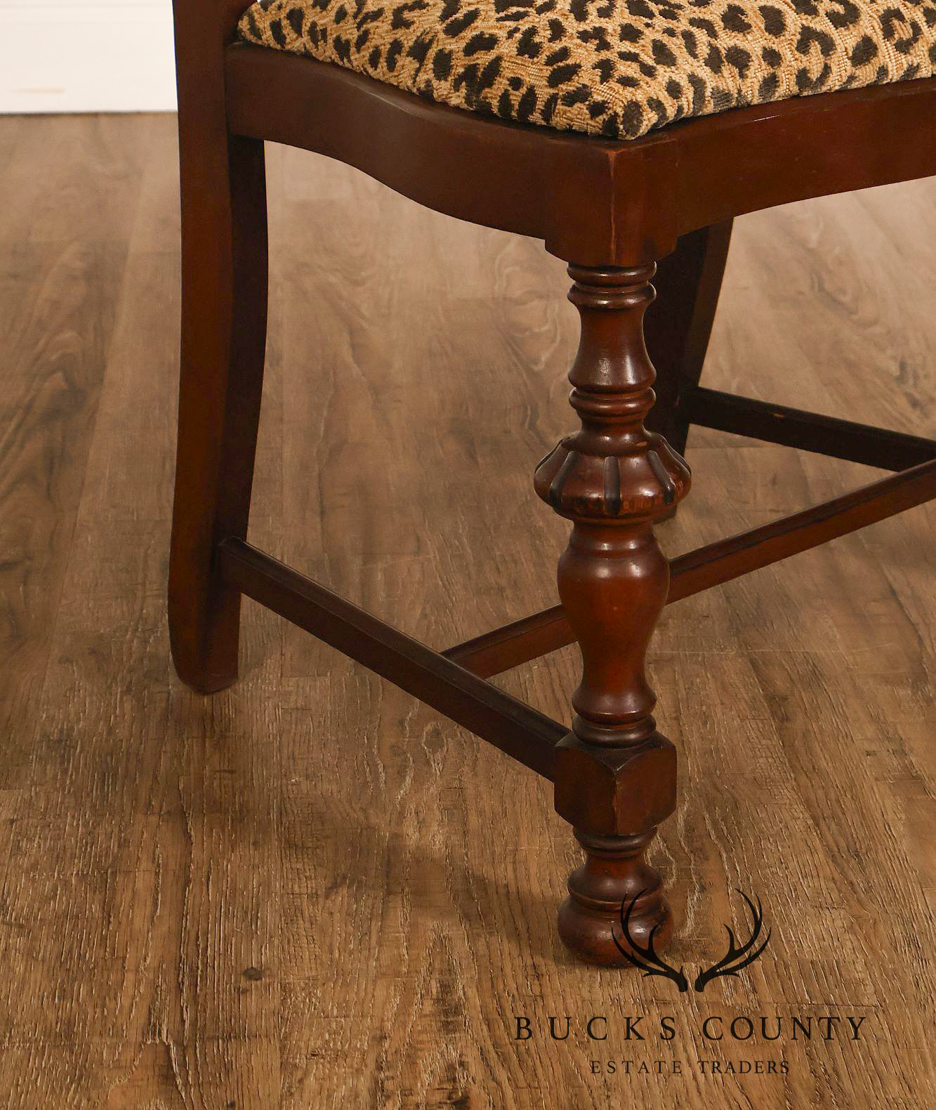 1930's Vintage Walnut Vanity Bench