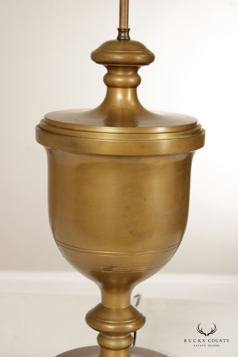 Neoclassical Style Patinated Brass Urn Form Table Lamp