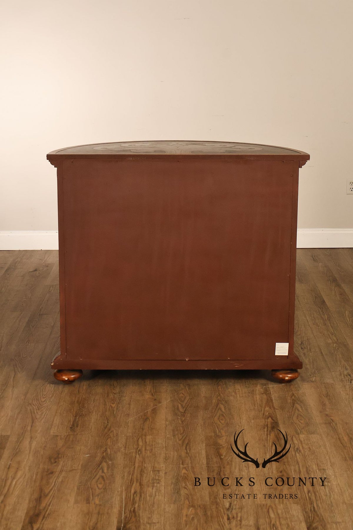 Italian Style Demilune Hand Painted Two-Door Cabinet
