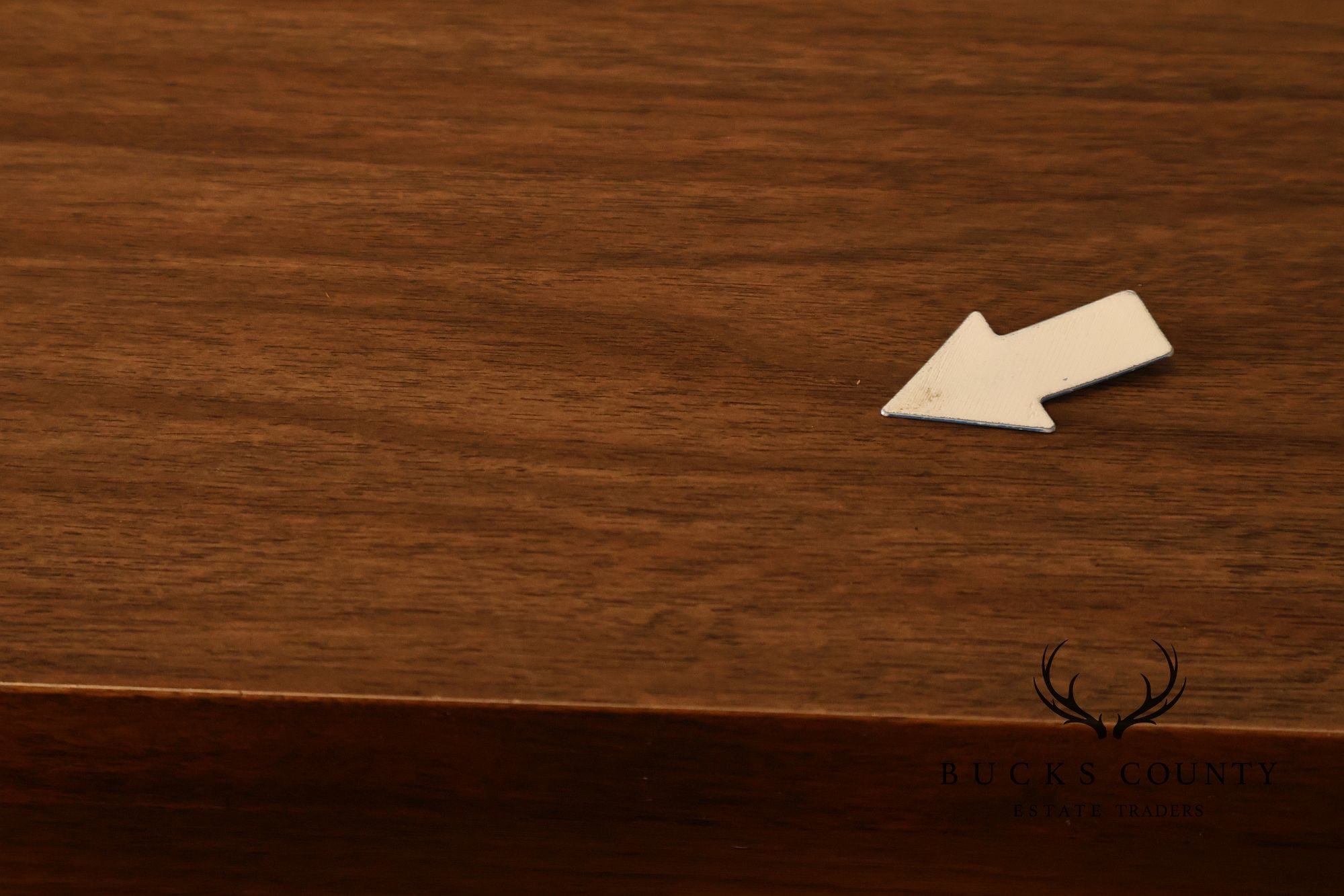 Mid Century Modern Sculpted Front Writing Desk