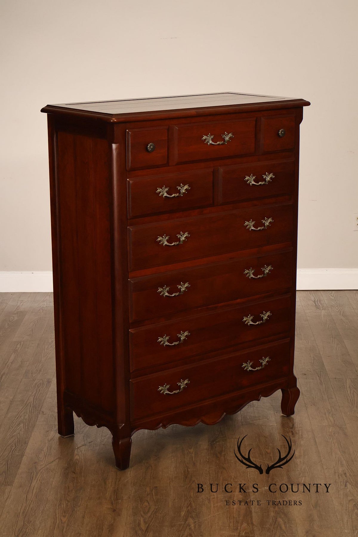 Thomasville Montrachet Collection French Provincial Cherry Tall Chest Of Drawers